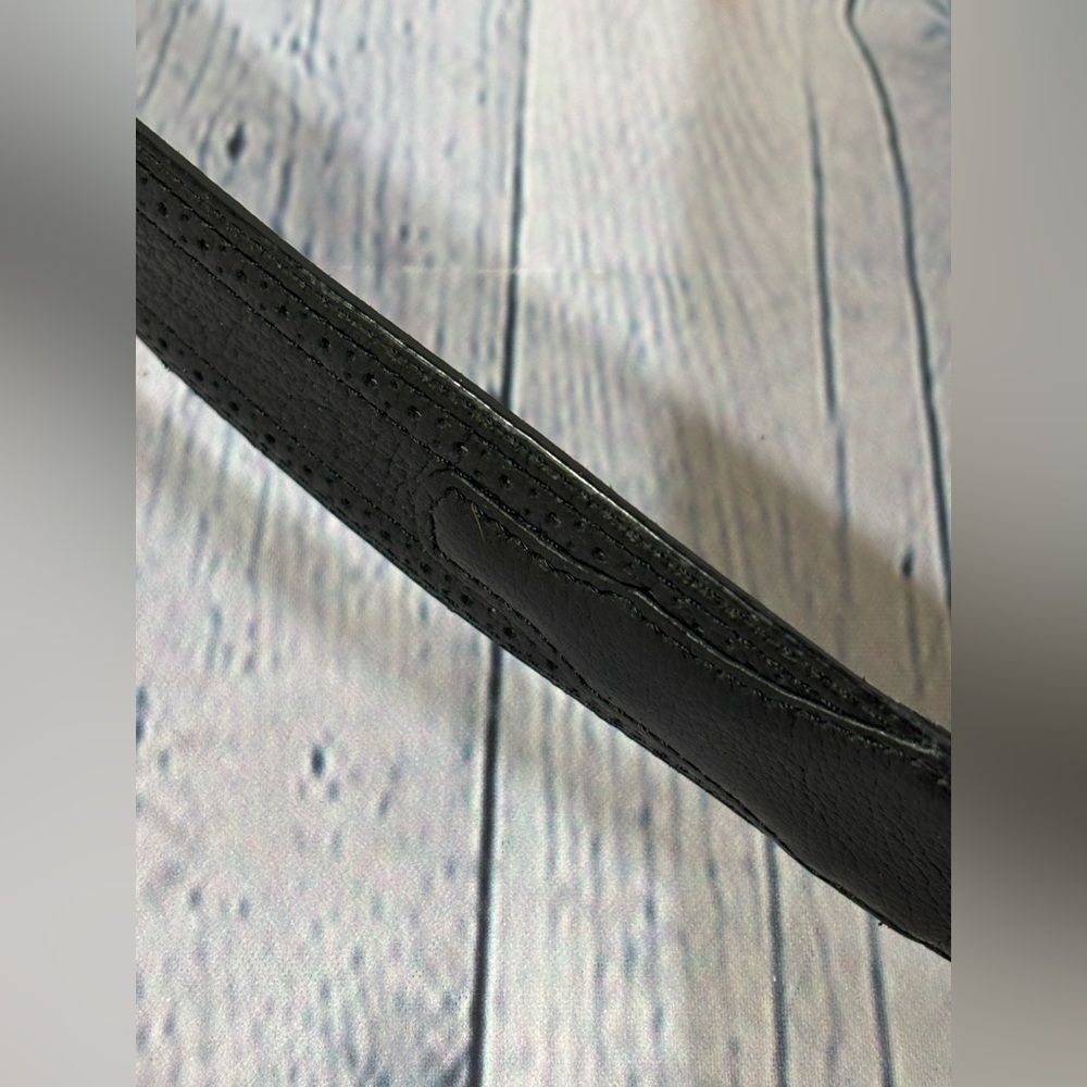 Ariat Black Leather Silver Buckle Western Southwestern Cowboy Casual Belt 44 - Picture 12 of 13